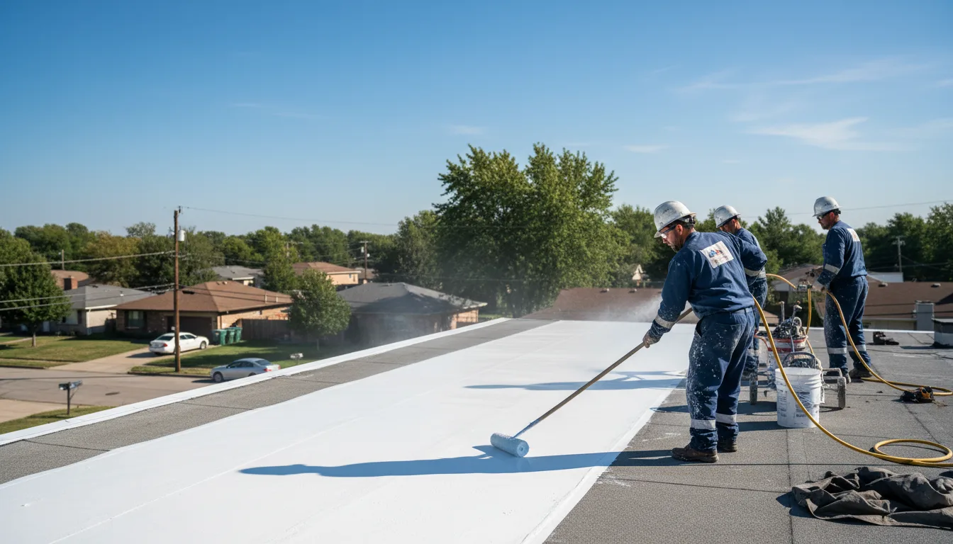 Commercial roof coating in Chrisman, IL near me